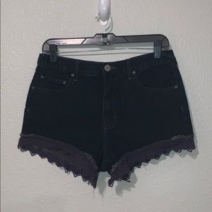 Rare free people shorts with lace